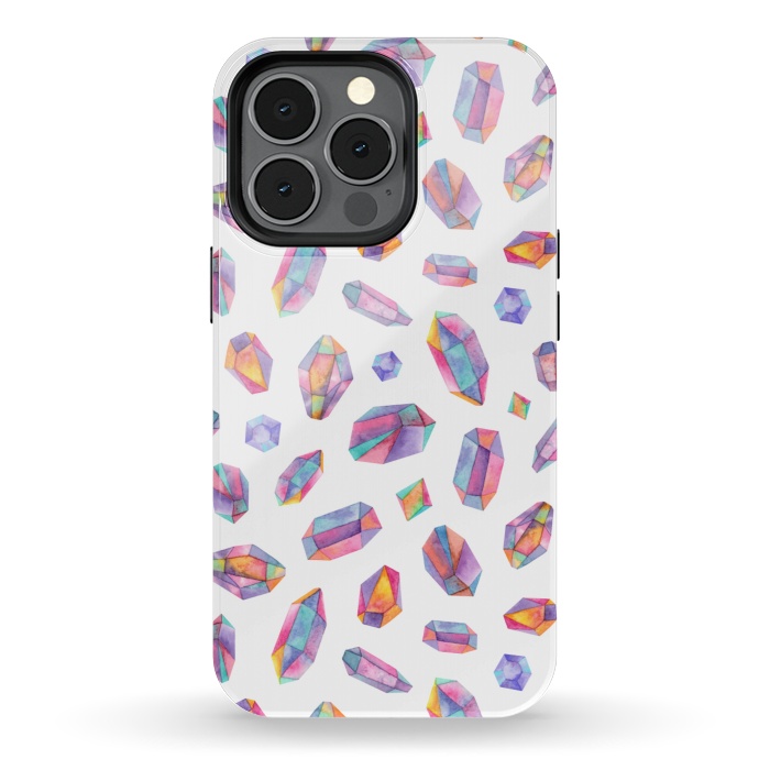 iPhone 13 pro StrongFit purple gems by Alena Ganzhela