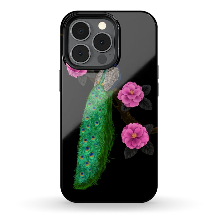 iPhone 13 pro StrongFit Night peacock garden by Katerina Kirilova