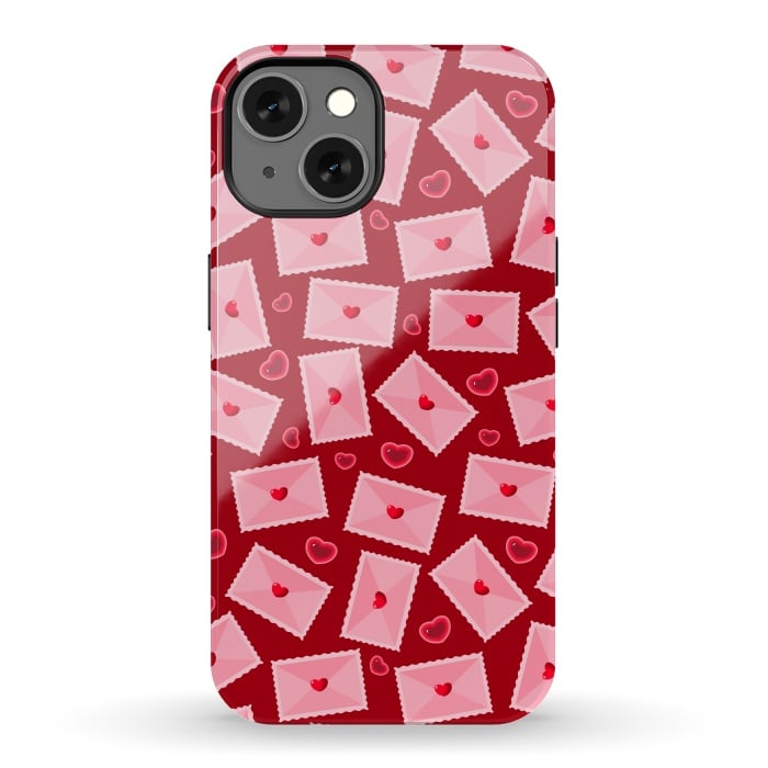 iPhone 13 StrongFit PINK LOVE LETTERS  by MALLIKA
