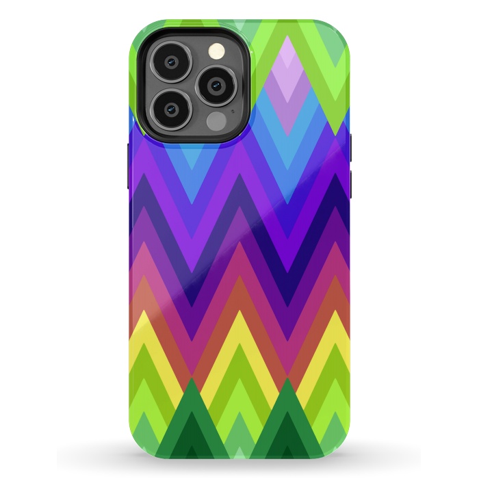 iPhone 13 Pro Max StrongFit Zig Zag Chevron Pattern G553 by Medusa GraphicArt