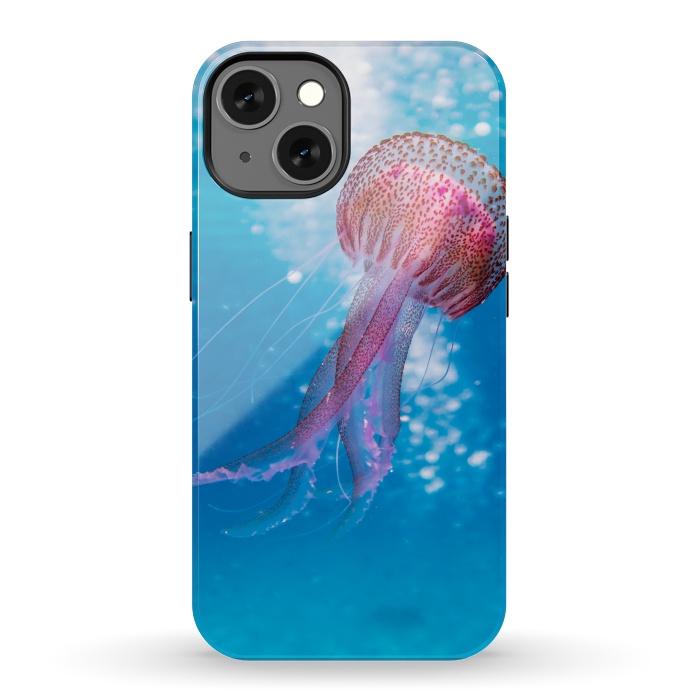 iPhone 13 StrongFit Shallow Focus Photo of Pink and Brown Jellyfish by Winston