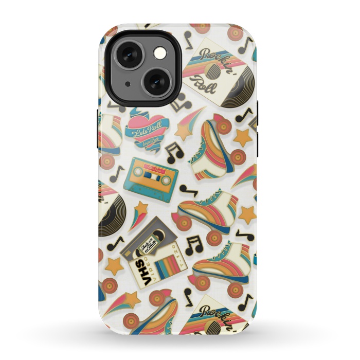 iPhone 13 mini StrongFit Retro Roller Rink by gingerlique