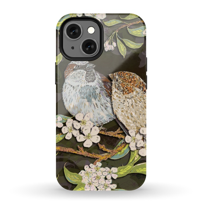 iPhone 13 mini StrongFit Sweet Sparrows by Lotti Brown