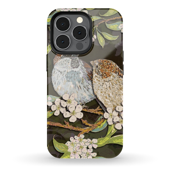 iPhone 13 pro StrongFit Sweet Sparrows by Lotti Brown