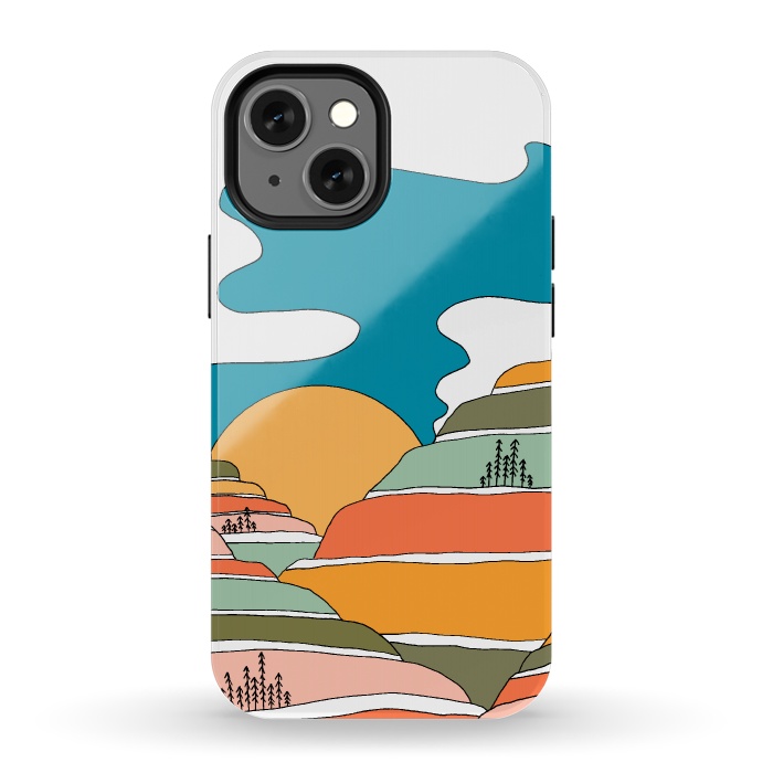 iPhone 13 mini StrongFit Segment hills by Steve Wade (Swade)