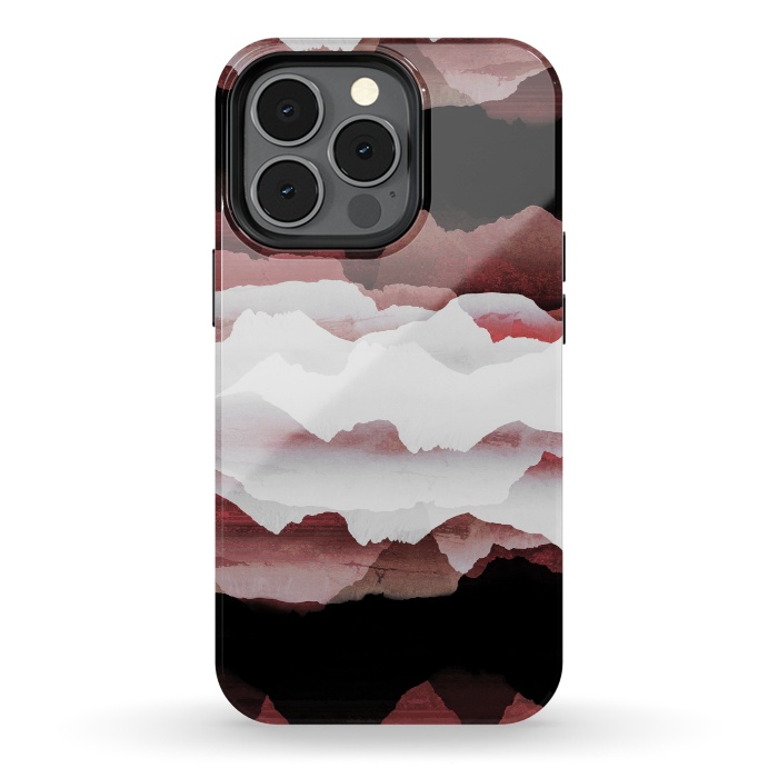 iPhone 13 pro StrongFit Faded copper mountains by Oana 
