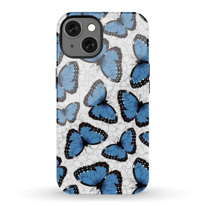 iPhone 13 StrongFit Blue morpho butterflies by Katerina Kirilova