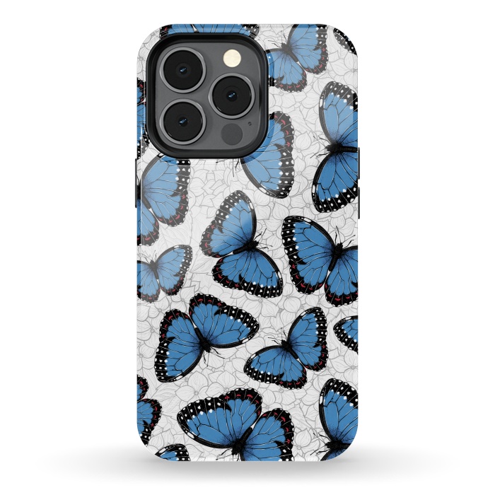 iPhone 13 pro StrongFit Blue morpho butterflies by Katerina Kirilova