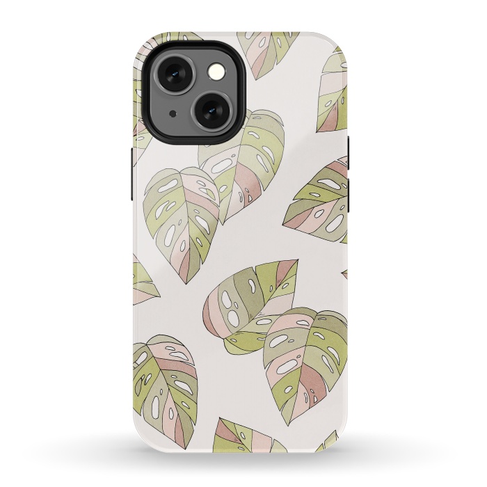 iPhone 13 mini StrongFit Dancing Leaves by Barlena