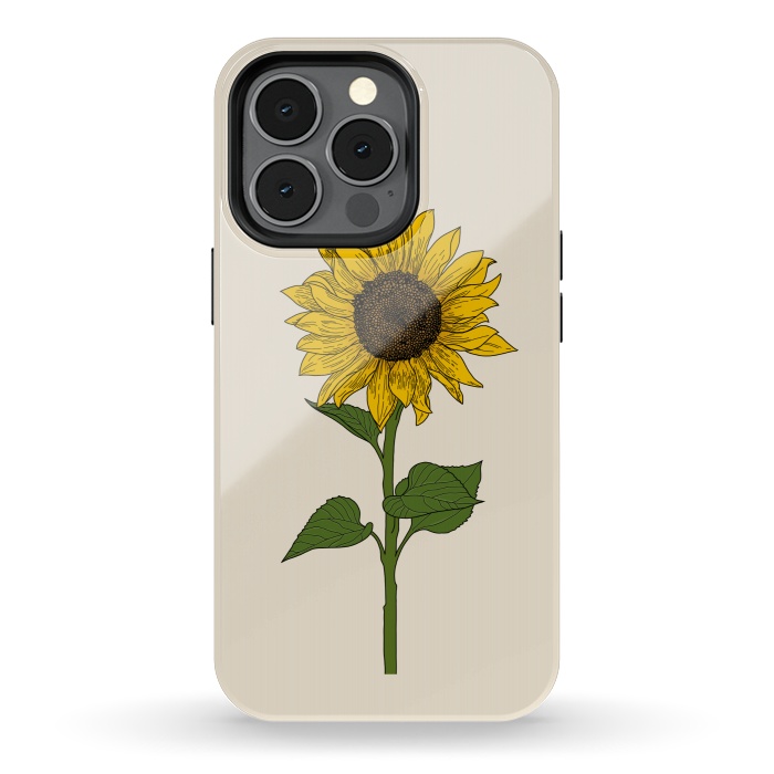 iPhone 13 pro StrongFit Sunflower by Jms