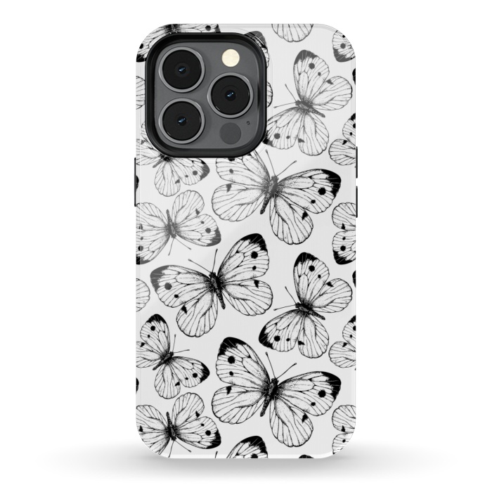 iPhone 13 pro StrongFit Cabbage butterfly pattern by Katerina Kirilova