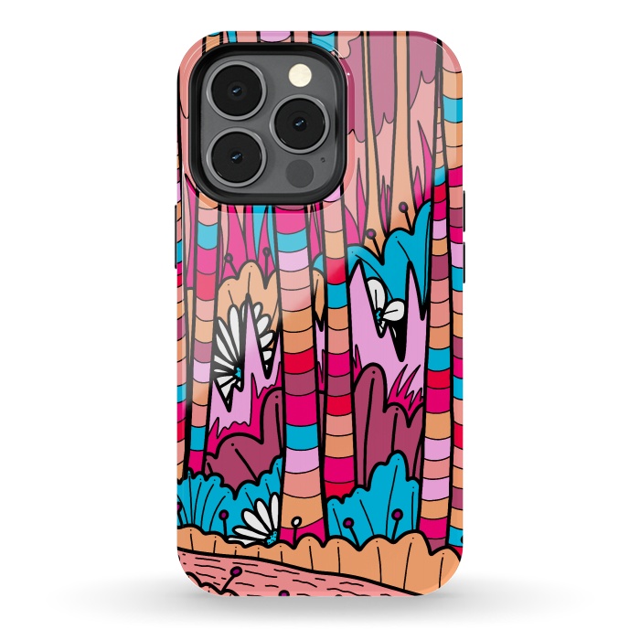 iPhone 13 pro StrongFit Stripe line forest by Steve Wade (Swade)
