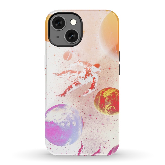 iPhone 13 StrongFit Astronaut in Space - Colorful gradient by Oana 