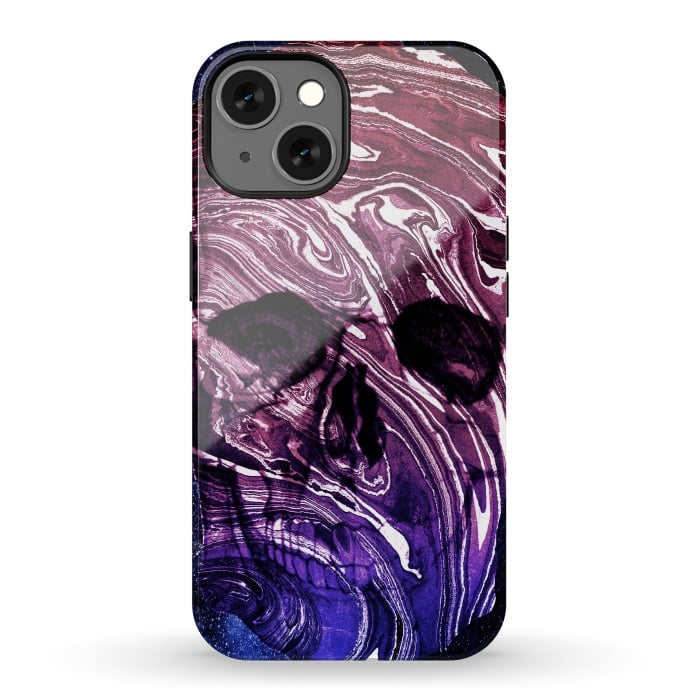 iPhone 13 StrongFit Gradient marble skull by Oana 