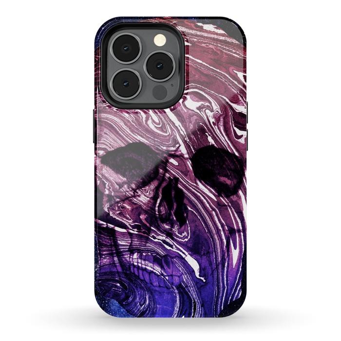 iPhone 13 pro StrongFit Gradient marble skull by Oana 