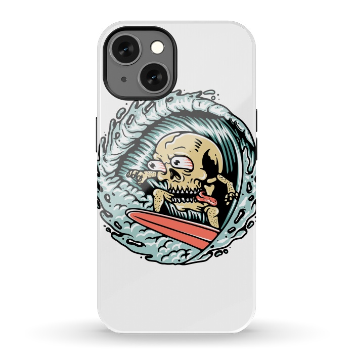 iPhone 13 StrongFit Skull Surfing by Afif Quilimo