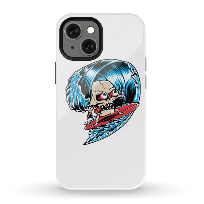 iPhone 13 mini StrongFit Skull Surfing 1 by Afif Quilimo