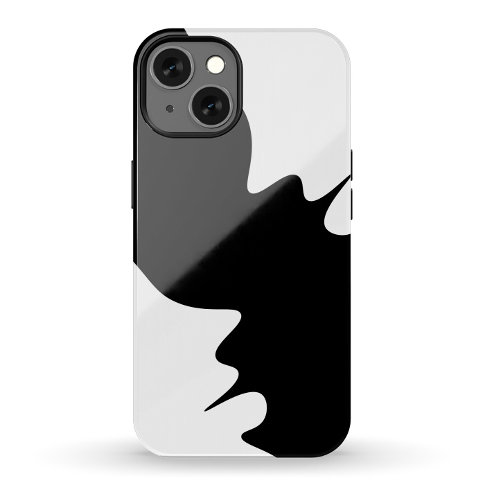 iPhone 13 StrongFit Black and White Minimal Art-I by Creativeaxle