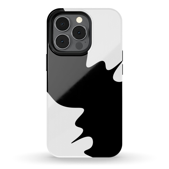 iPhone 13 pro StrongFit Black and White Minimal Art-I by Creativeaxle