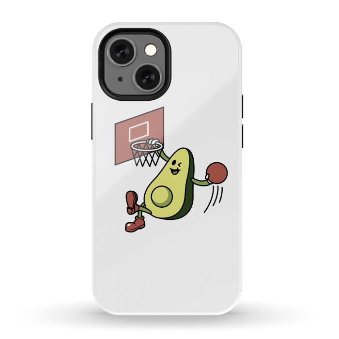 iPhone 13 mini StrongFit Avocado Playing Basketball by Afif Quilimo