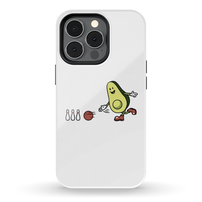 iPhone 13 pro StrongFit Avocado Playing Bowling by Afif Quilimo