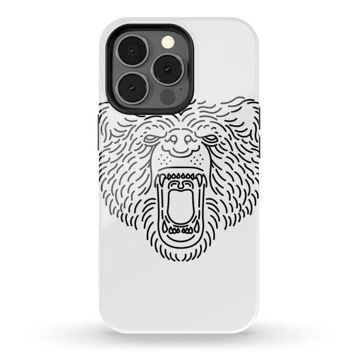 iPhone 13 pro StrongFit Bear Roar Line by Afif Quilimo