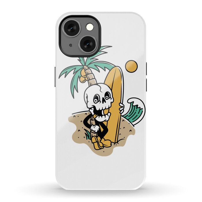 iPhone 13 StrongFit Skull Ready to Surf by Afif Quilimo