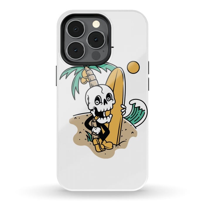 iPhone 13 pro StrongFit Skull Ready to Surf by Afif Quilimo