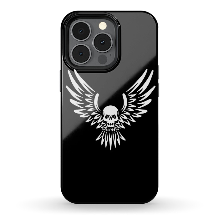 iPhone 13 pro StrongFit Flying Skull by Afif Quilimo