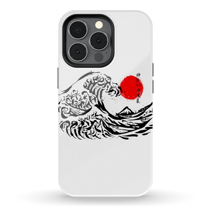 iPhone 13 pro StrongFit The Great Wave off Kanagawa Ink by Afif Quilimo
