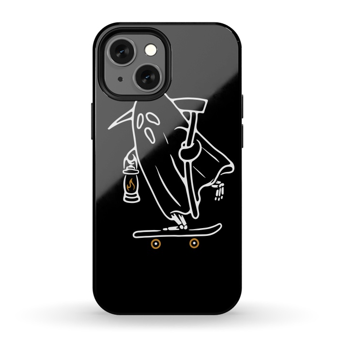 iPhone 13 mini StrongFit Ghost Skateboarding by Afif Quilimo