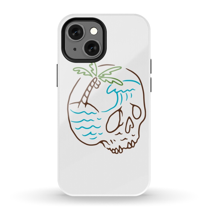 iPhone 13 mini StrongFit Skull Summer Mind by Afif Quilimo