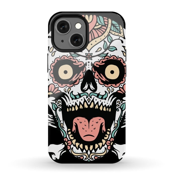 iPhone 13 mini StrongFit Mexican Skull 1 by Afif Quilimo