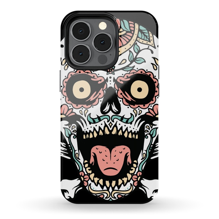 iPhone 13 pro StrongFit Mexican Skull 1 by Afif Quilimo