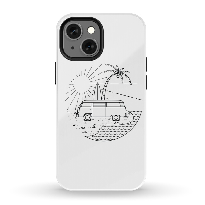 iPhone 13 mini StrongFit Van and Beach by Afif Quilimo