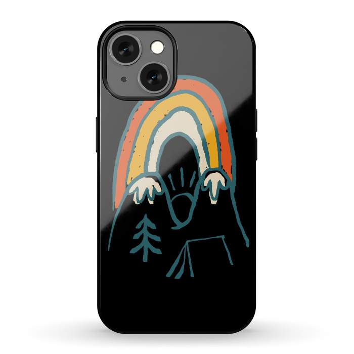 iPhone 13 StrongFit Mountain and Rainbow by Afif Quilimo
