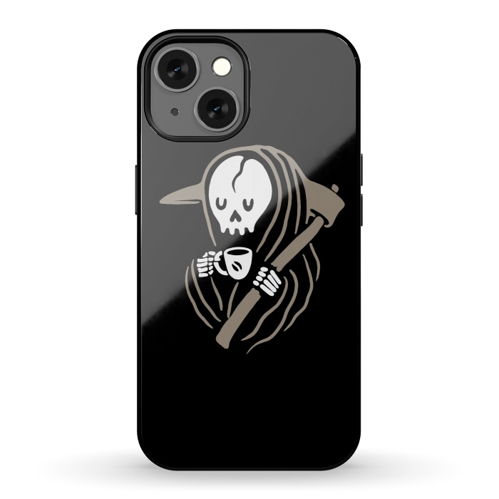 iPhone 13 StrongFit Grim Reaper Love Coffee by Afif Quilimo