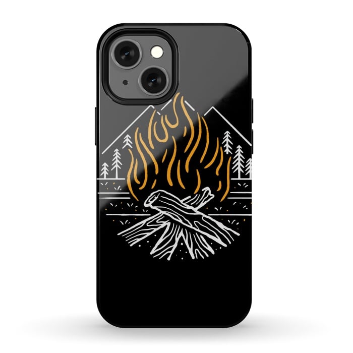 iPhone 13 mini StrongFit Campfire by Afif Quilimo