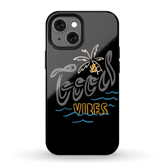 iPhone 13 mini StrongFit Good Vibes Typo 1 by Afif Quilimo
