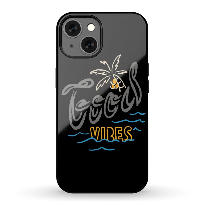 iPhone 13 StrongFit Good Vibes Typo 1 by Afif Quilimo