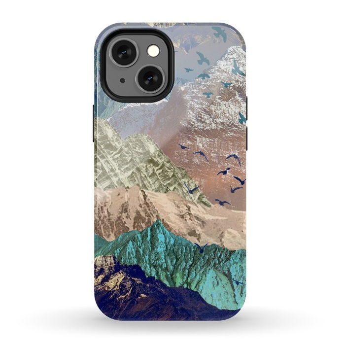 iPhone 13 mini StrongFit Utopia Mountain landscape art by Oana 