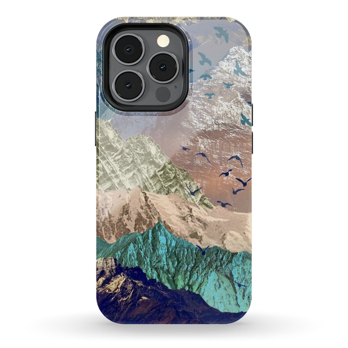 iPhone 13 pro StrongFit Utopia Mountain landscape art by Oana 