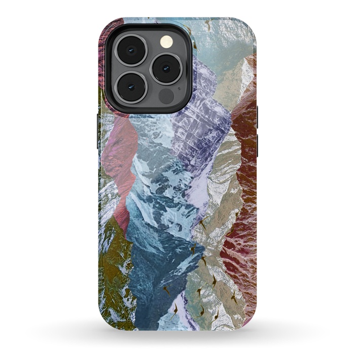 iPhone 13 pro StrongFit Modern mountain landscape collage art by Oana 