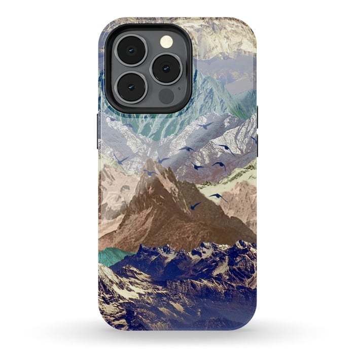 iPhone 13 pro StrongFit Mountain landscape utopic nature collage  by Oana 