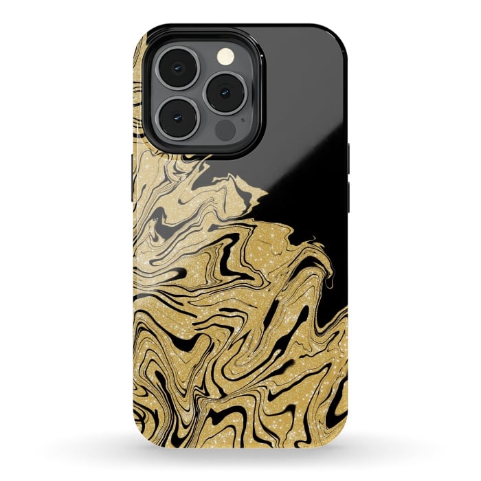 iPhone 13 pro StrongFit Gold marble by Jms