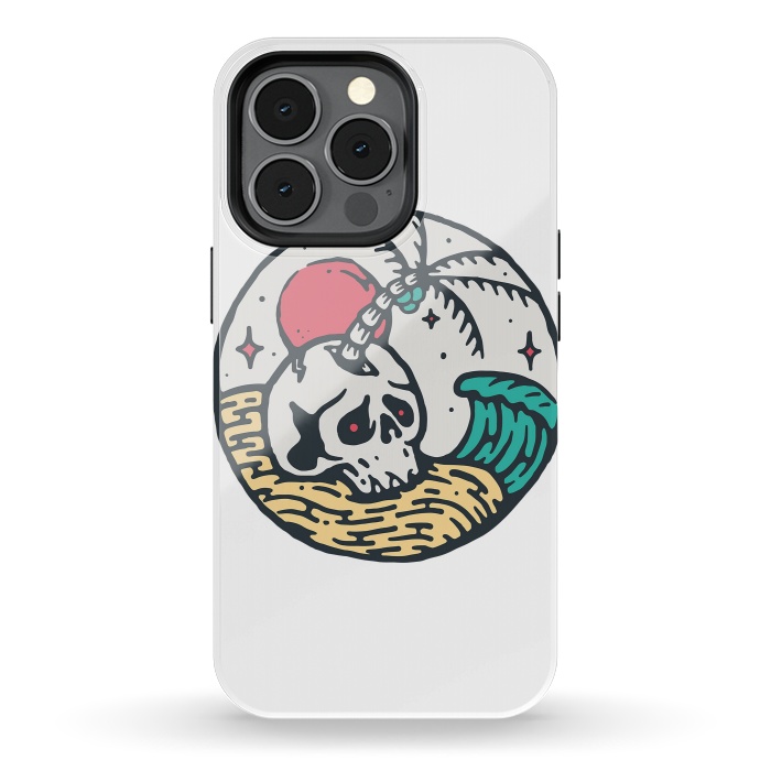 iPhone 13 pro StrongFit Skull and Beach by Afif Quilimo
