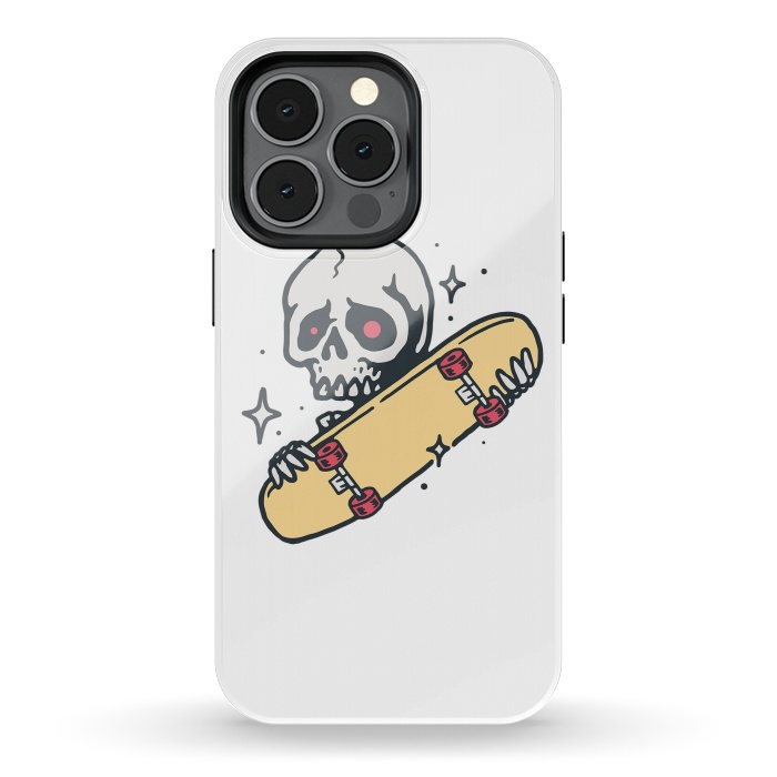 iPhone 13 pro StrongFit Skull Love Skateboard by Afif Quilimo