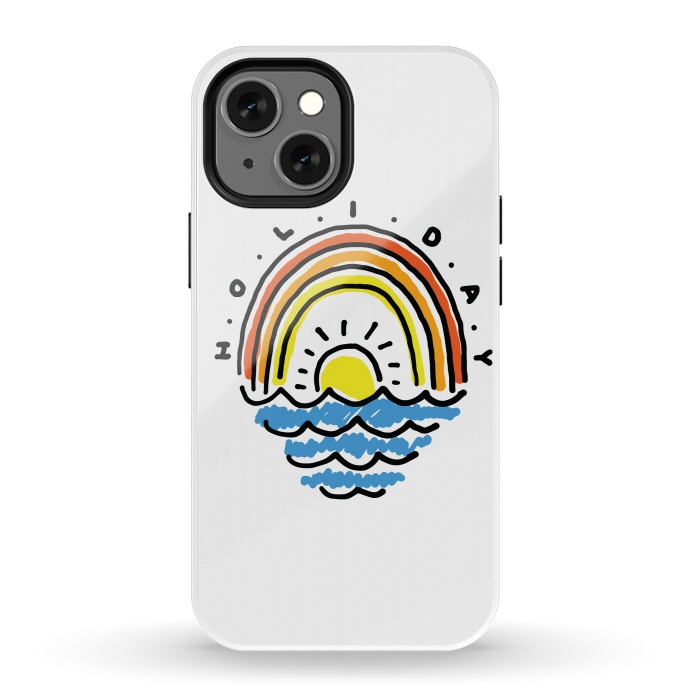 iPhone 13 mini StrongFit Holiday Beach by Afif Quilimo