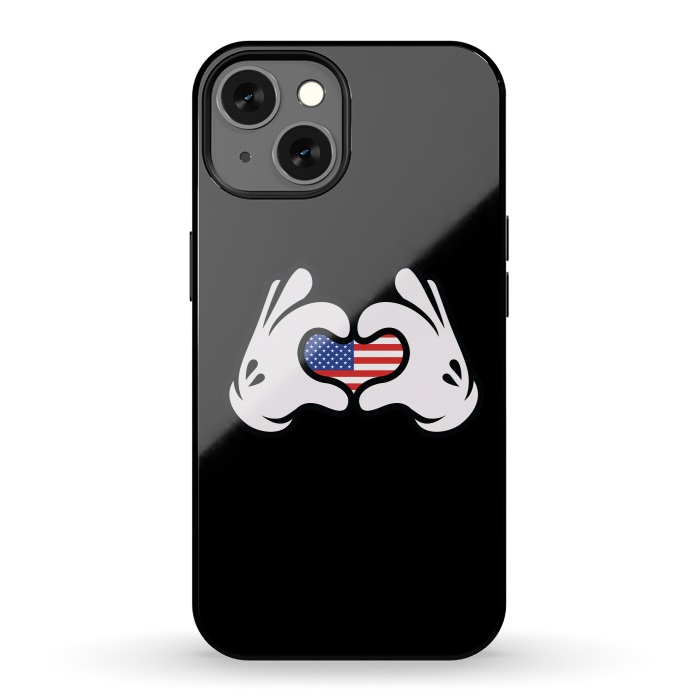 iPhone 13 StrongFit Hand Symbol of Love America by Afif Quilimo