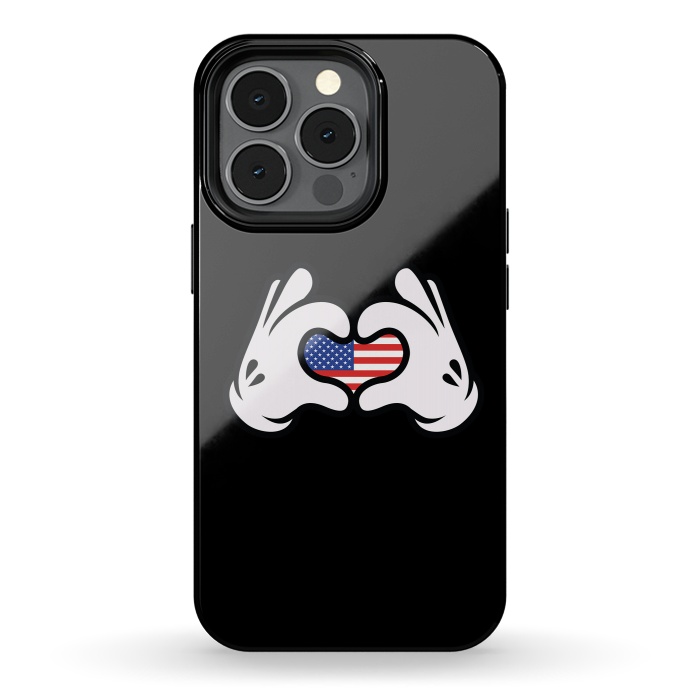 iPhone 13 pro StrongFit Hand Symbol of Love America by Afif Quilimo